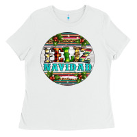 White Christmas feliz navidad Ladies Tee - Artiststas