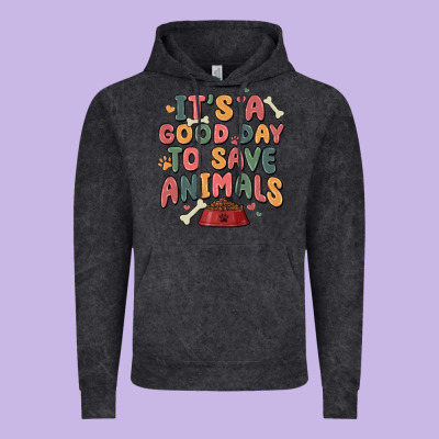 It's A Good Day To Save Animals Vintage Hoodie Designed By Maliassmallbusiness