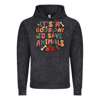 Vintage Black it's a good day to save animals Vintage Hoodie - MaliasSmallBusiness