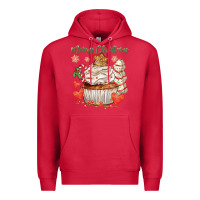 Cardinal merry christmas cupcake Premium Hoodie - CowGirlArtShop