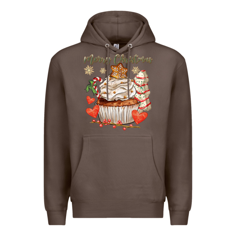 Merry Christmas Cupcake Premium Hoodie by CowGirlArtShop | Teevron
