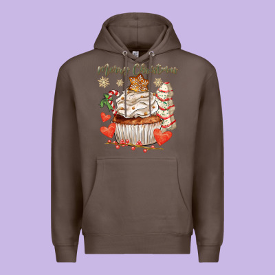 Merry Christmas Cupcake Premium Hoodie Designed By Cowgirlartshop