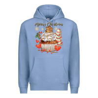 Colony Blue merry christmas cupcake Premium Hoodie - CowGirlArtShop