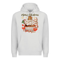 Dove Grey merry christmas cupcake Premium Hoodie - CowGirlArtShop