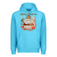 Ocean Blue merry christmas cupcake Premium Hoodie - CowGirlArtShop