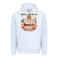 White merry christmas cupcake Premium Hoodie - CowGirlArtShop
