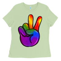 Matcha pride peace hand Ladies Tee - JahusDesignShop
