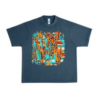 Midnight Navy serape with leopard pattern Urban Heavy Tee - NancyCooperArtShop