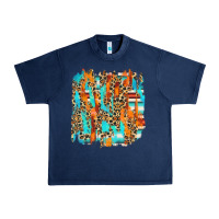 Navy serape with leopard pattern Urban Heavy Tee - NancyCooperArtShop