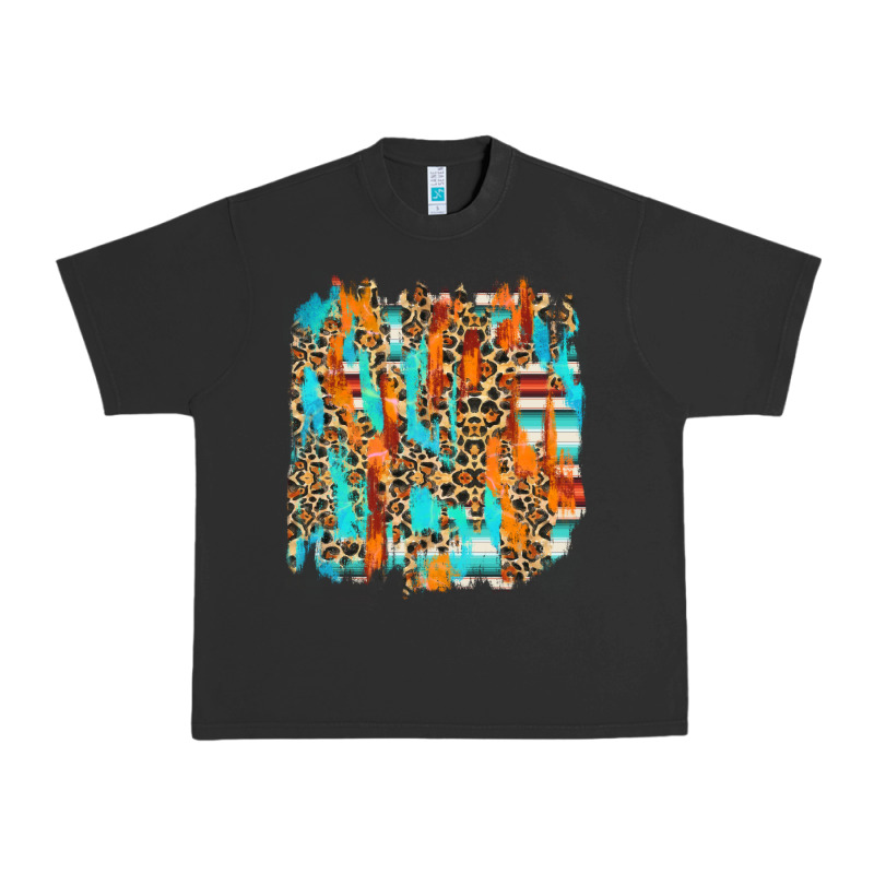 Serape With Leopard Pattern Urban Heavy Tee by NancyCooperArtShop | Teevron