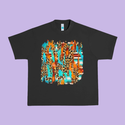 Serape With Leopard Pattern Urban Heavy Tee Designed By Nancycooperartshop