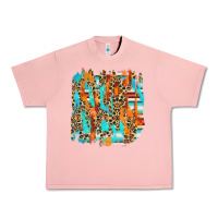 Salmon serape with leopard pattern Urban Heavy Tee - NancyCooperArtShop