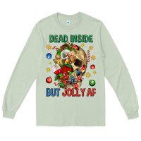 Matcha Dead Inside But Jolly Af Long Sleeve Tee - BundleAndBundleShop