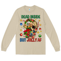 Mushroom Dead Inside But Jolly Af Long Sleeve Tee - BundleAndBundleShop