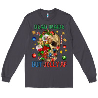 Smoke Dead Inside But Jolly Af Long Sleeve Tee - BundleAndBundleShop