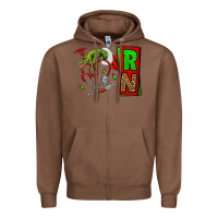 Chestnut Christmas Character  Nurse Zipper Hoodie - NancyCooperArtShop