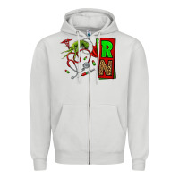 Dove Grey Christmas Character  Nurse Zipper Hoodie - NancyCooperArtShop