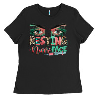 Black resting nurse face Ladies Tee - RanaPortraitStore