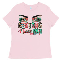 Bubblegum Pink resting nurse face Ladies Tee - RanaPortraitStore