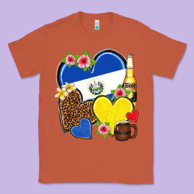 El Salvador Hearts Classic Tee Designed By Nancycooperartshop