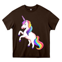 Chocolate Brown unicorn Heavy Core Tee - Artiststas