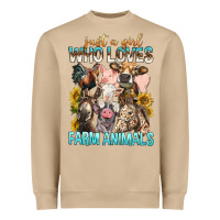 Mushroom Just A Girl Who Loves Farm Animals Heavyweight Sweatshirt - BundleAndBundleShop