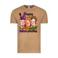 Vintage Camel Happy Hallothanksmas Pigs Vintage Tee - NancyCooperArtShop