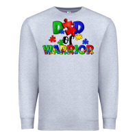 Heather Grey Dad of warrior Premium Sweatshirt - CowGirlArtShop