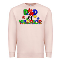 Pale Pink Dad of warrior Premium Sweatshirt - CowGirlArtShop