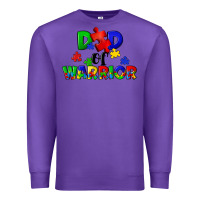 Purple Dad of warrior Premium Sweatshirt - CowGirlArtShop
