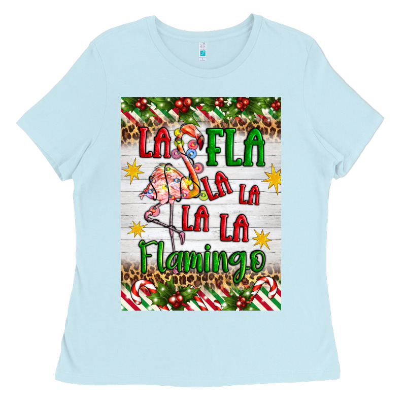 Christmas Fla La La La La La Flamingo Air Freshener Ladies Tee by Artiststas | Teevron