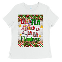 White christmas fla la la la la la flamingo air freshener Ladies Tee - Artiststas