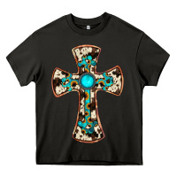 Asphalt cowhide gemstone  cross Heavy Core Tee - JahusDesignShop