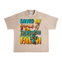 French Oak saved by grace through faith Urban Heavy Tee - NancyCooperArtShop