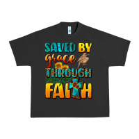 Pigment Black saved by grace through faith Urban Heavy Tee - NancyCooperArtShop