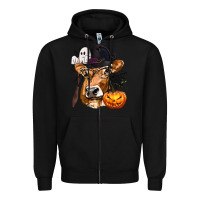 Black Boo Heifer Cow Halloween Zipper Hoodie - texasbilliewilder
