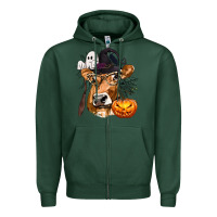 Sports Green Boo Heifer Cow Halloween Zipper Hoodie - texasbilliewilder