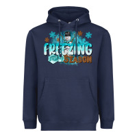Navy freezing season Heavyweight Hoodie - CowGirlArtShop