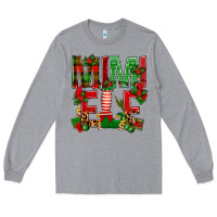 Heather Grey Christmas Mimi Elf Long Sleeve Tee - BundleAndBundleShop