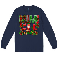 Navy Christmas Mimi Elf Long Sleeve Tee - BundleAndBundleShop