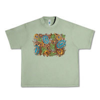 Oil Green horseshoe leopard gemstone cactus background Urban Heavy Tee - AdoDesignShop