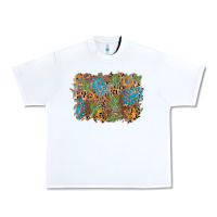 White horseshoe leopard gemstone cactus background Urban Heavy Tee - AdoDesignShop