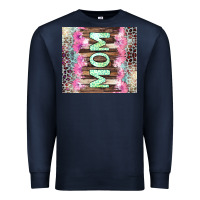 Navy Mom leopard Premium Sweatshirt - CowGirlArtShop