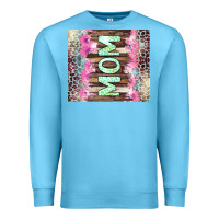 Ocean Blue Mom leopard Premium Sweatshirt - CowGirlArtShop
