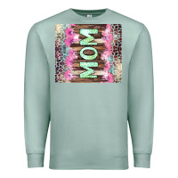 Seafoam Mom leopard Premium Sweatshirt - CowGirlArtShop