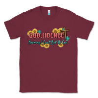 Burgundy god fidence Classic Tee - MaliasSmallBusiness