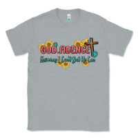 Heather Grey god fidence Classic Tee - MaliasSmallBusiness