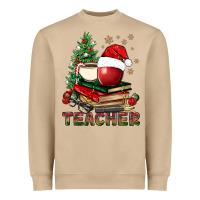 Mushroom Teacher With Christmas Tree Heavyweight Sweatshirt - BundleAndBundleShop