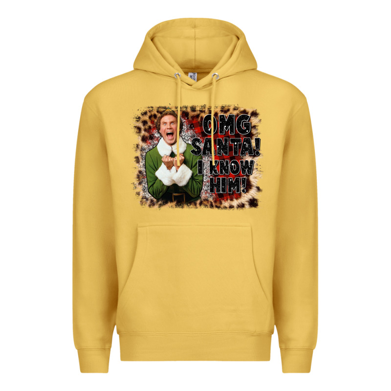 Omg Santa I Know Him Elf Premium Hoodie by CowGirlArtShop | Teevron