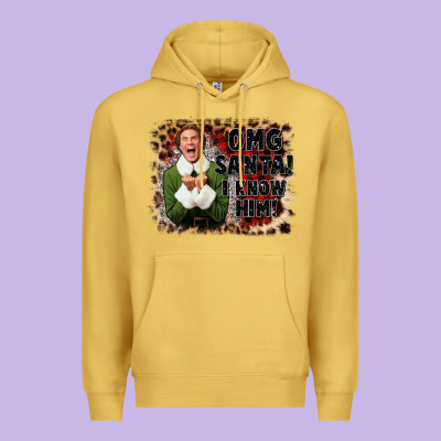 Omg Santa I Know Him Elf Premium Hoodie Designed By Cowgirlartshop